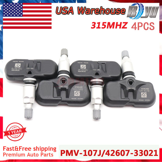 4PCS TPMS 42607-33021 PMV-107J for Toyota for Lexus for Scion Tire Pressure Sensor NEW