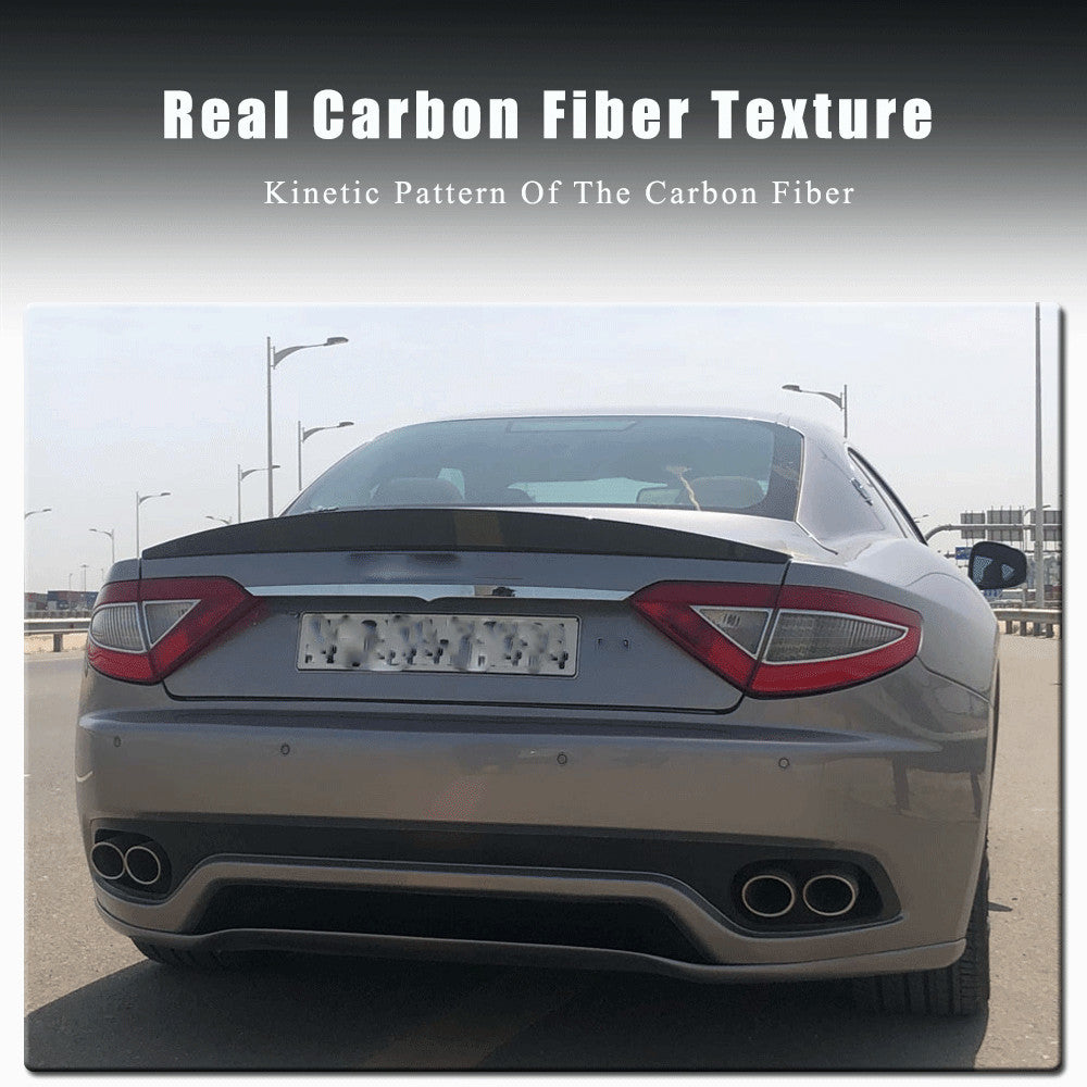 Fit for Maserati GT Gran Turismo Coupe REAL Carbon Rear Trunk Spoiler Wing Lip