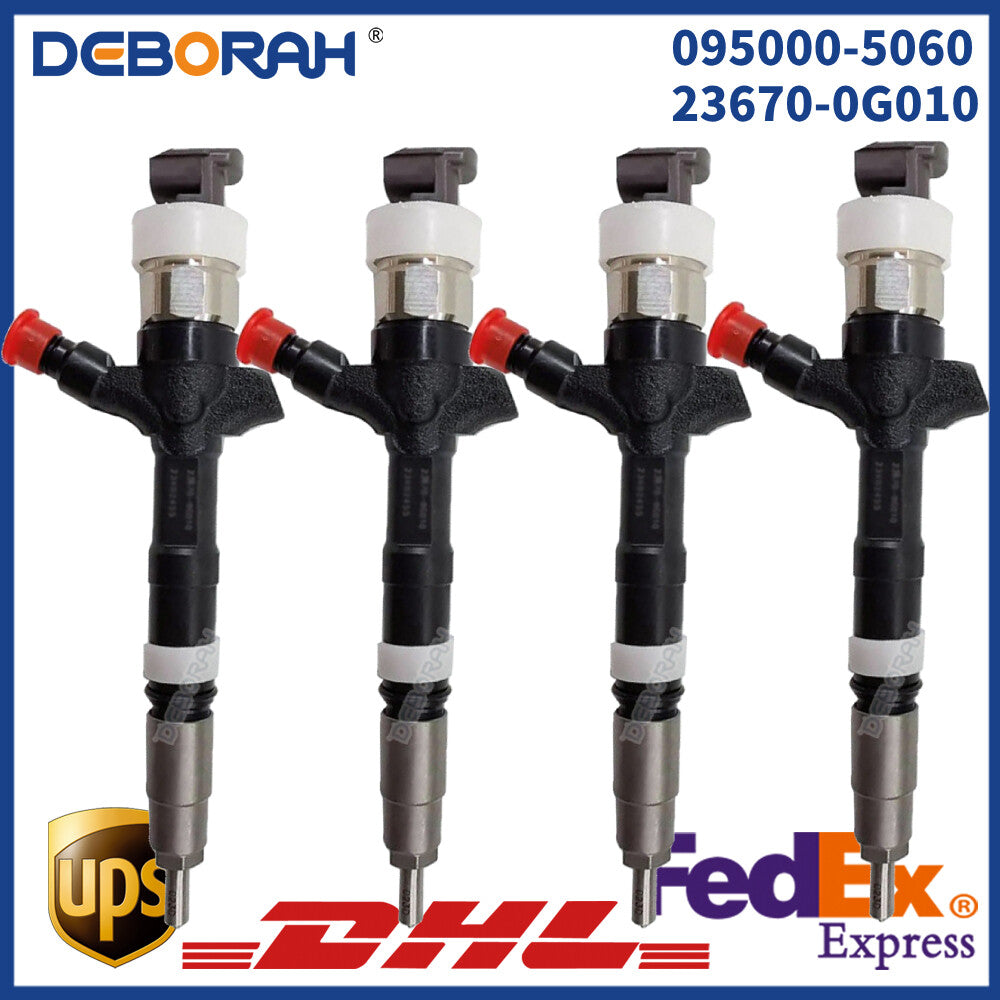 4X Common Rail Fuel Injector assy 095000-5060 23670-0G010 for Toyota 2.0 Engine