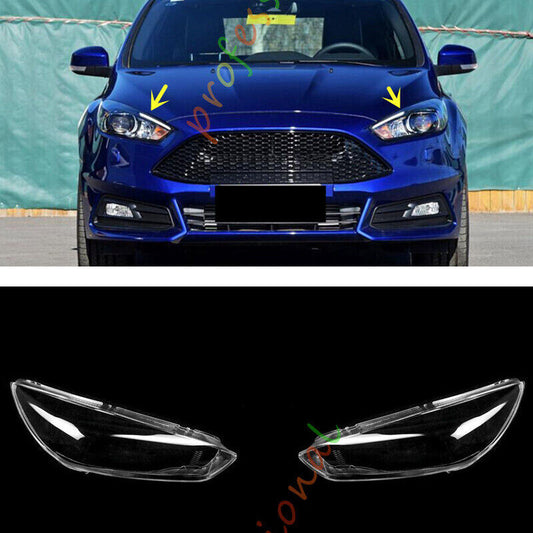 for Ford Focus 2015-2017 ST RS Both Side Headlight Clear Lens Cover + Sealant