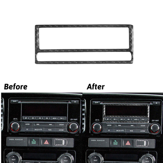 Carbon Fiber Radio LCD Inner Frame Cover Trim for Mitsubishi Outlander 2014-2016
