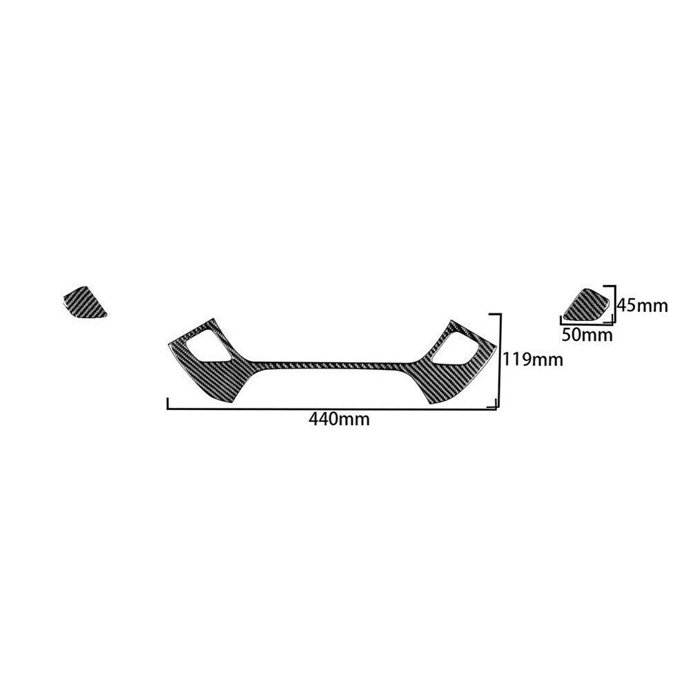 Carbon Fiber Below Climate control Cover Trim For Silverado for GMC for SIERRA 2014-2018