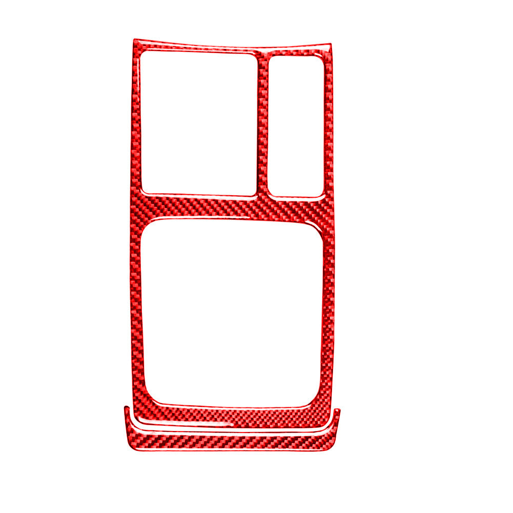 Red carbon fiber gear shift panel cover suitable for Mitsubishi Lancer 2008 - 2015