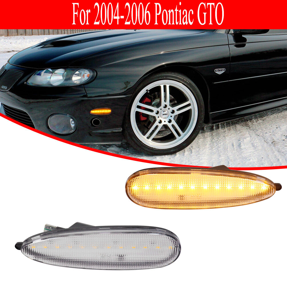 Transparent lens with amber LED; front marker light suitable for 2004-2006 for Pontiac GTO