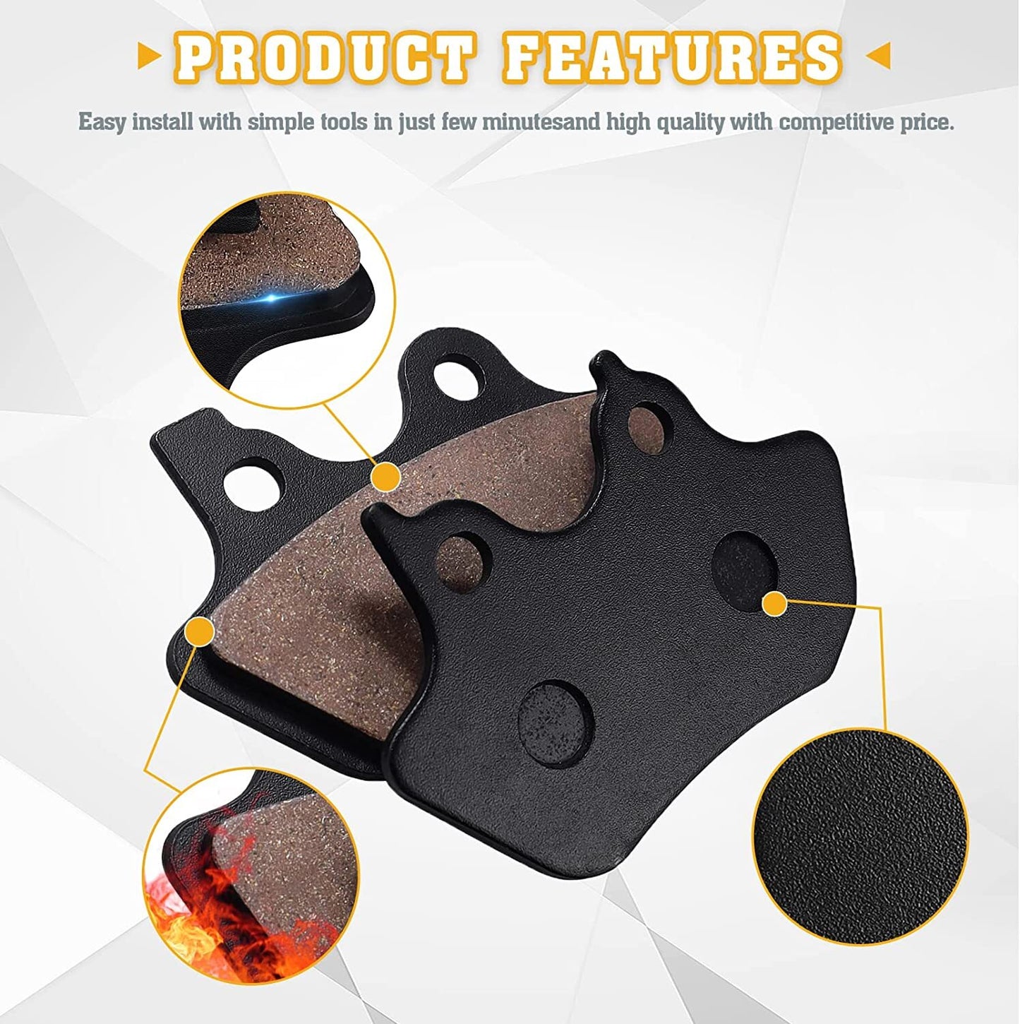 Brake Pads for Touring FLHT 2000-2007, Dyna FXDLi Dyna Low Rider 2006