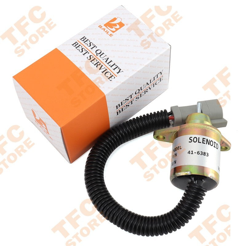41-6383 Fuel ShutOff Solenoid for Yanmar Engine 4TNE84 4TNE88 Thermo King TK 12V