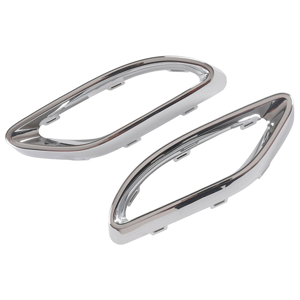 NEW Pair Rear Tailpipe Trim Chrome for Benz W205 S205 C205 A205 C-Class 13-17