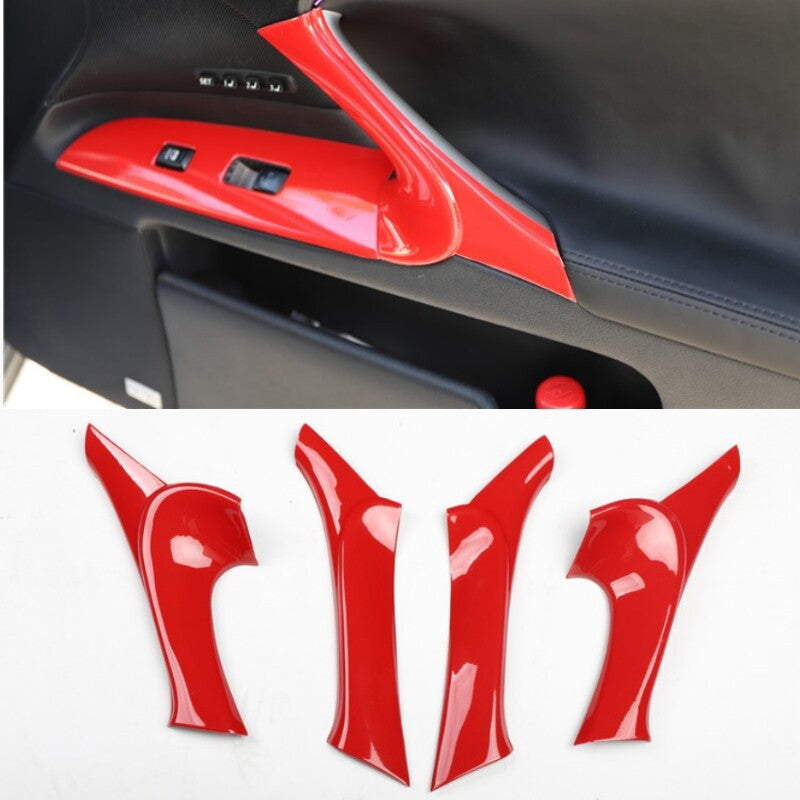 for Lexus IS 2006-20114PCS Bright Red Car Inner Door Handle Lock Cover Trim