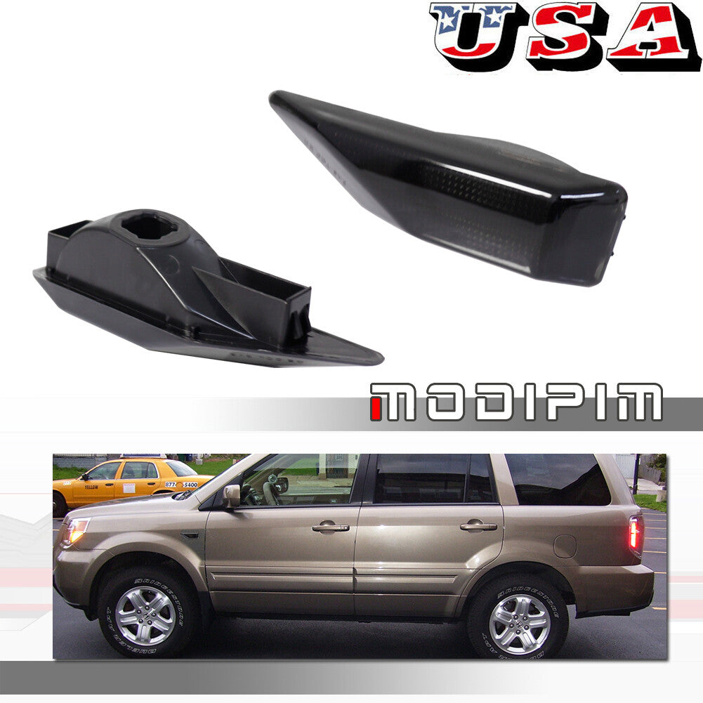 2006-2007 for Honda Pilot Smoked Front Bumper Side Marker Light Cover Kit
