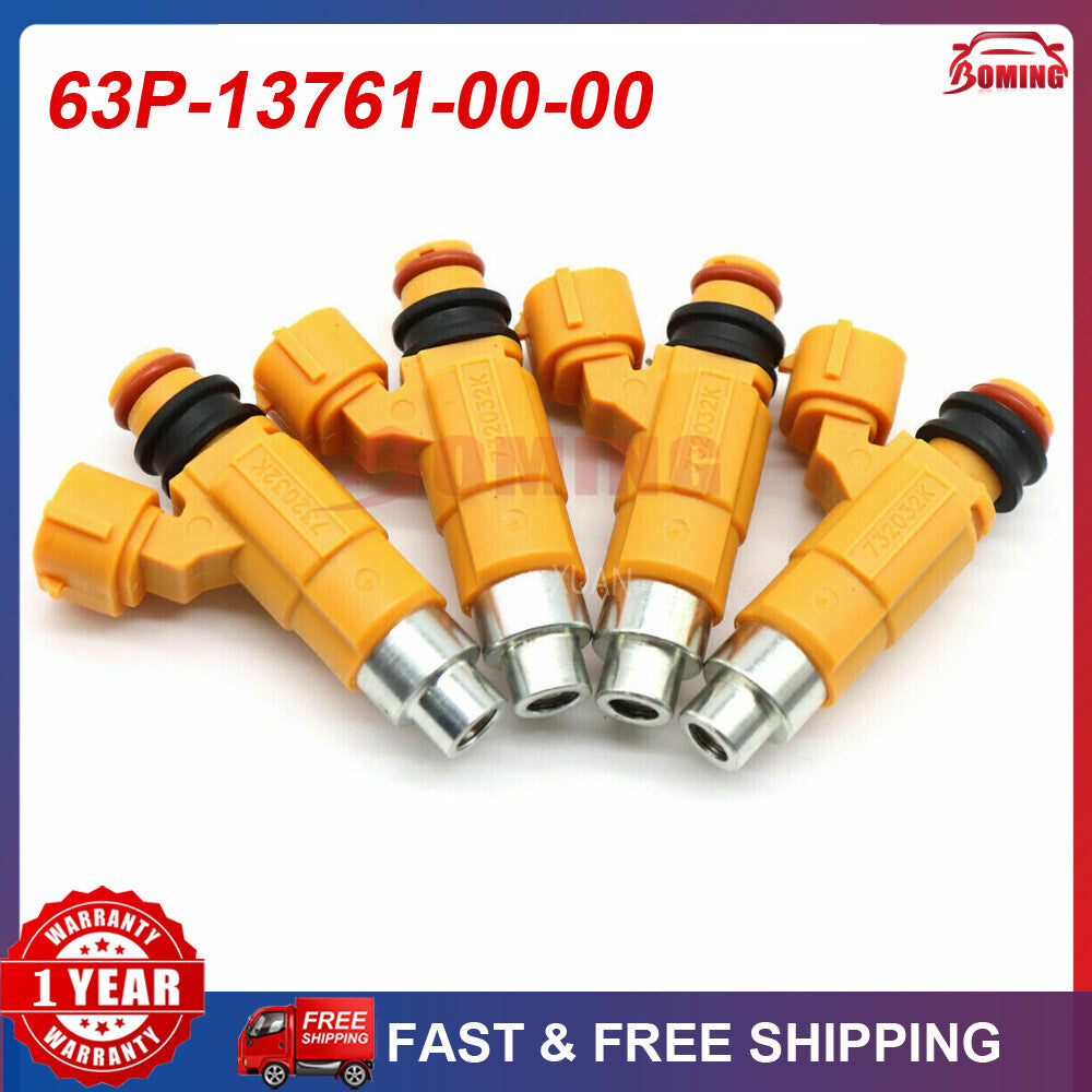 Package (4) new Fuel Injector 63P-13761-00-00 for Yamaha F150 Outboard Motor 2004-2013