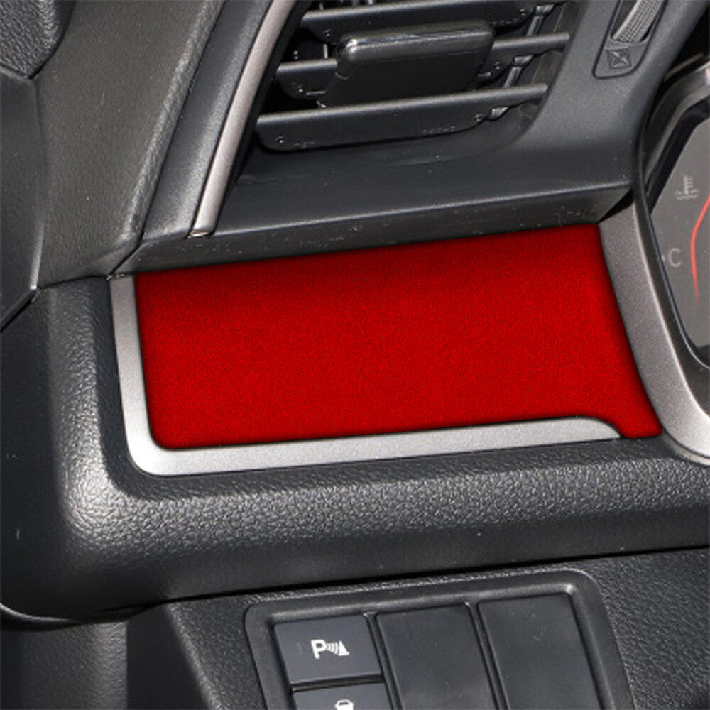 Suede Wine Red Driver Side Center Console Panel Trim ForHonda for Civic 10th 2016-21
