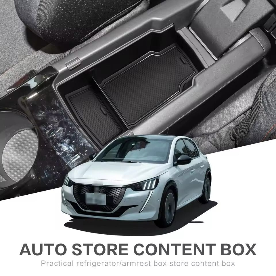 for Peugeot 208 2019-2024 GT e208 Armrest Box Storage Organizer Central Tray