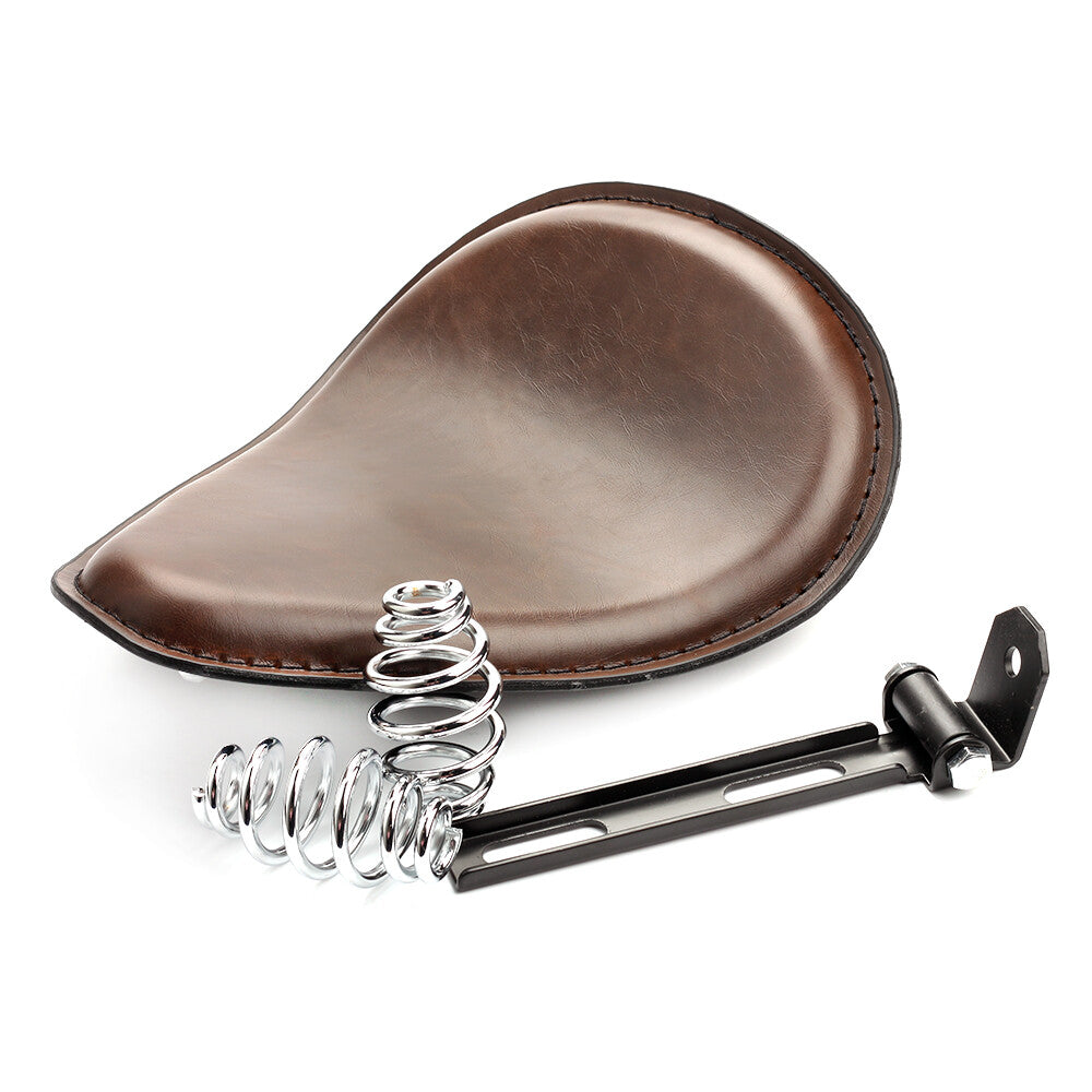 Motorcycle Solo for Seat Soft PU Leather For Retro for Harley for Honda Chopper Bobber Brown