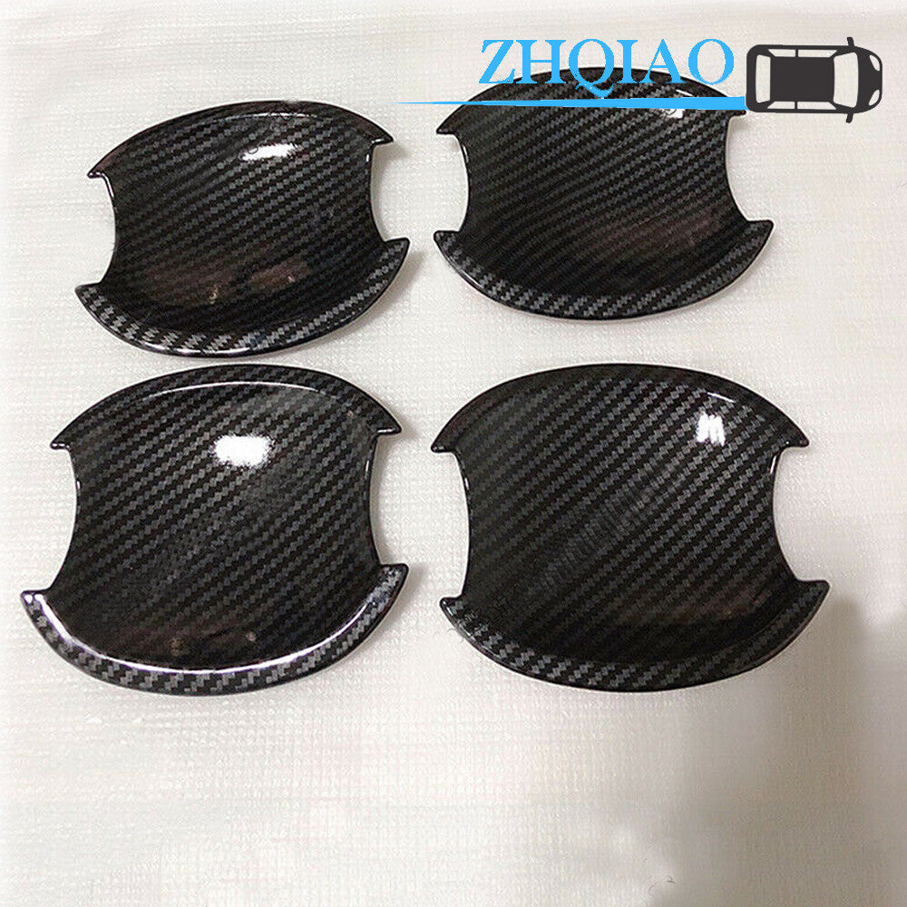 Carbon Fiber Outer Door Bowl Handle Cover Trim Fit for Ford Escape Kuga 2013-2018