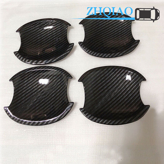 Carbon Fiber Outer Door Bowl Handle Cover Trim Fit for Ford Escape Kuga 2013-2018