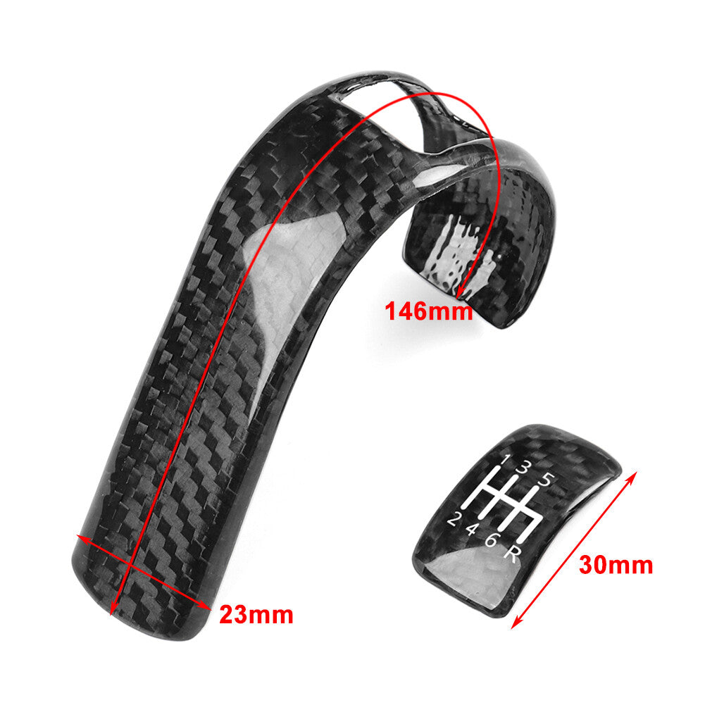 Console Manual Gear Shift Knob Carbon Fiber Cover Trim for Nissan 350Z 2003-2009