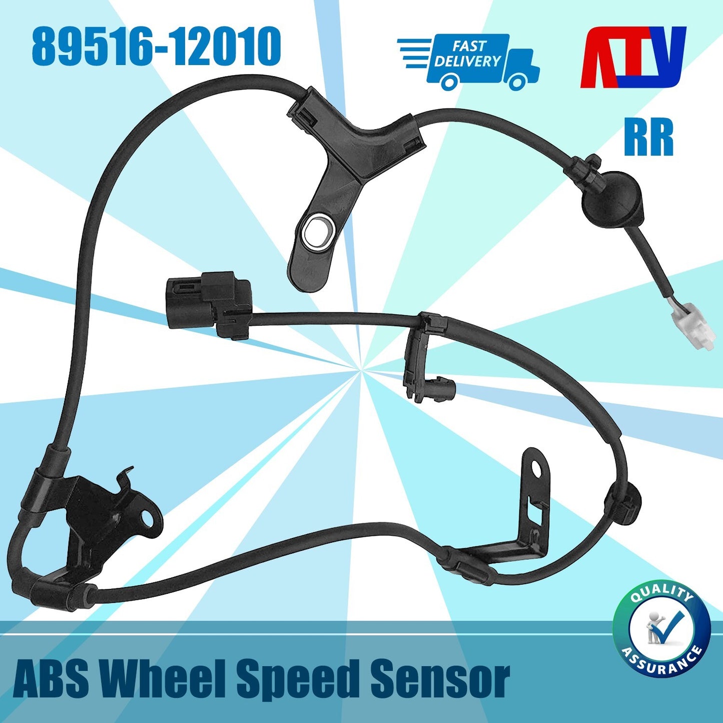 For 02-08 for Toyota for COROLLA Rear Right 1PCS ABS Wheel Speed Sensor Wiring Harness