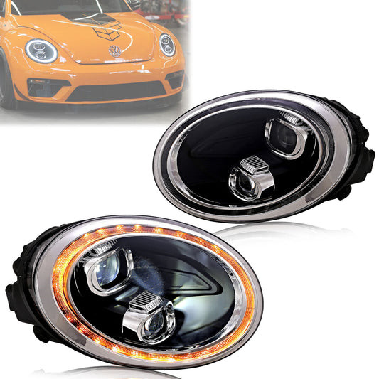 LED Sequential Headlights for Volkswagen BEETLE 2013-2022 Front Lamps