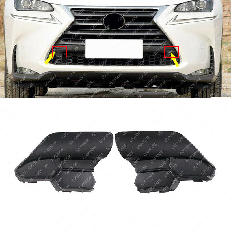 2PC Front Bumper Hole Cover Tow Eye Cap For 2015-2017 for Lexus NX200t/300h