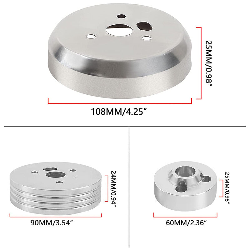 Car 5 6 hole steering wheel polished wheel adapter aluminum alloy silver