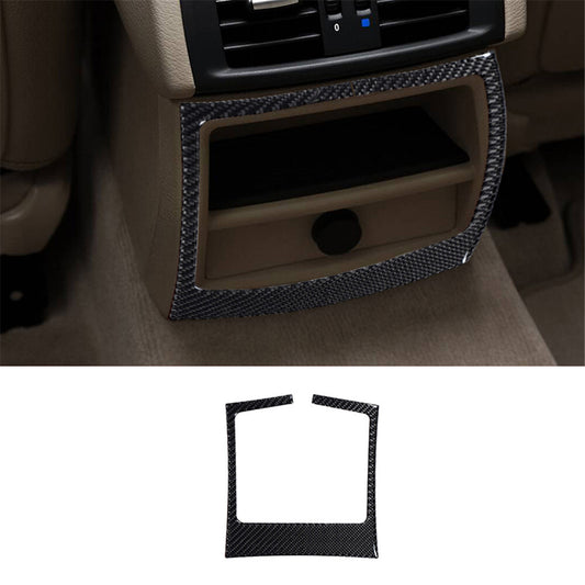 Carbon Fiber Rear Storage Box Frame Cover Trim for BMW X3 F25 X4 F26 2011-17
