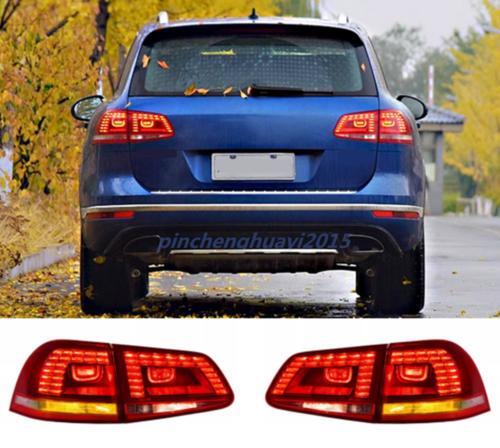 A pair of LED left and right taillight assemblies for Volkswagen Touareg 2011-2018.