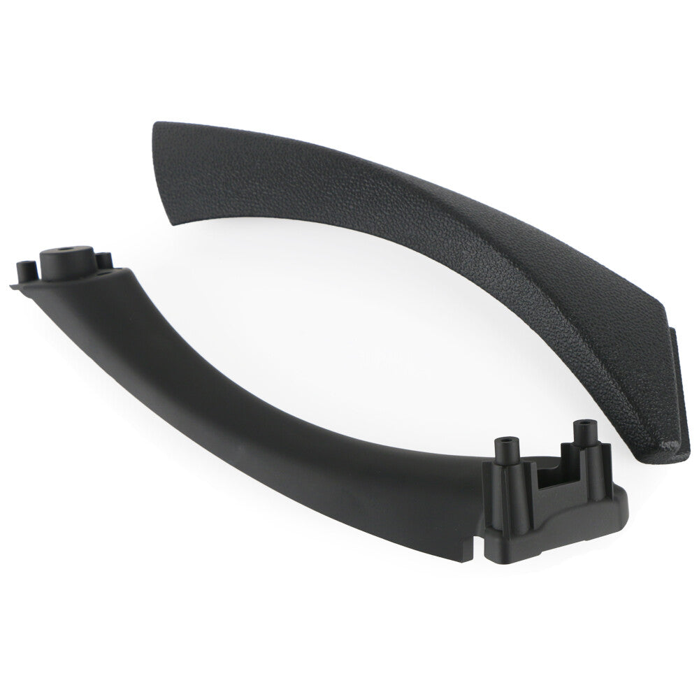 Black interior door + exterior door panel handle pull tab cover on the left side, suitable for BMW E90 328i.