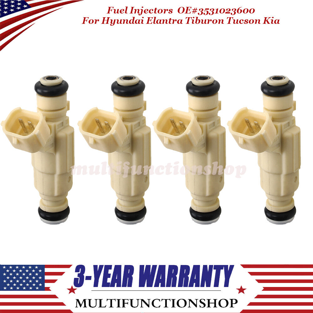 4PCS 35310-23600 Fuel Injector for Hyundai Santa Fe for Kia Optima 2.0L 2.7L