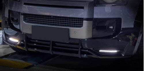 Glossy Black 2020-2023 for Land Rover for Defender Front Bumper Lip Spoiler Splitter
