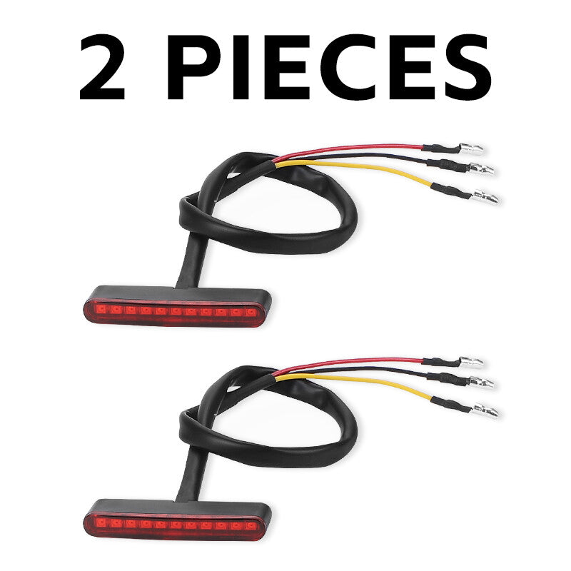 2X for Mini 11 LED Motorcycle ATV Bike Rear Tail Running Stop Brake Light Lamp Red