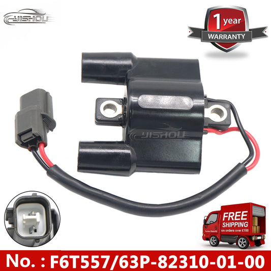 Suitable for Yamaha outboard ignition coils, 4-stroke, new 63P-82310-01-00 F6T557, 50HP-150HP.