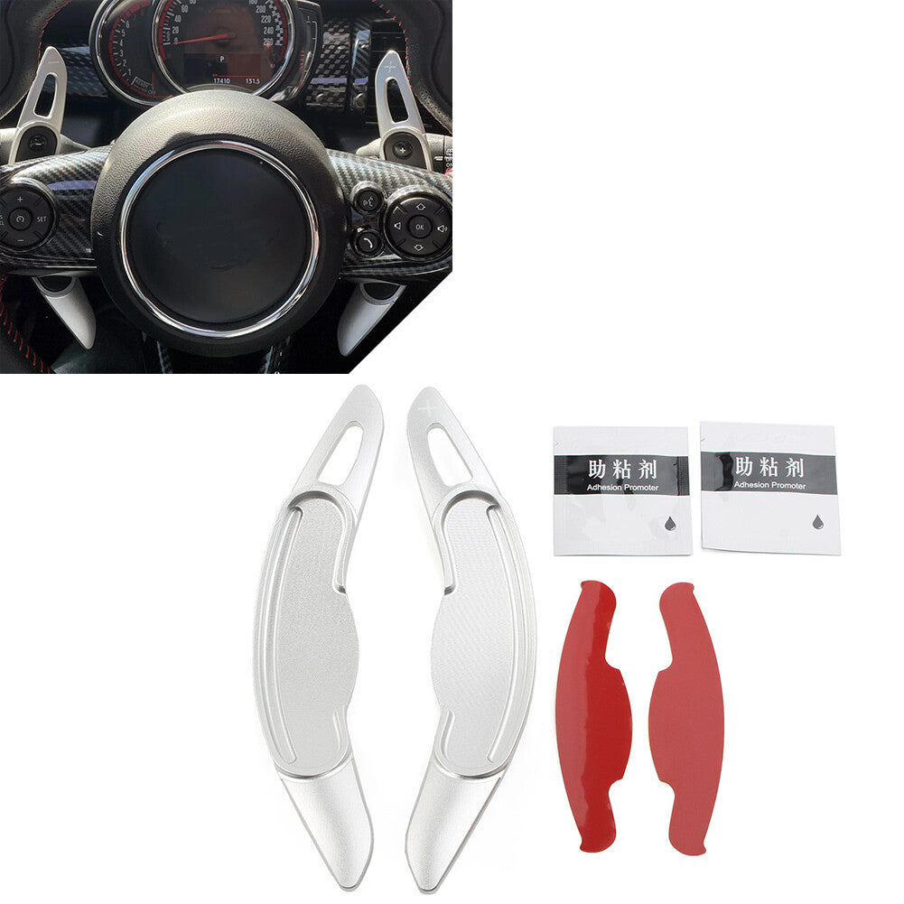 Fit for BMW for Mini F54 F55 F56 Silver Steering Wheel Shift Paddle Shifter Extension