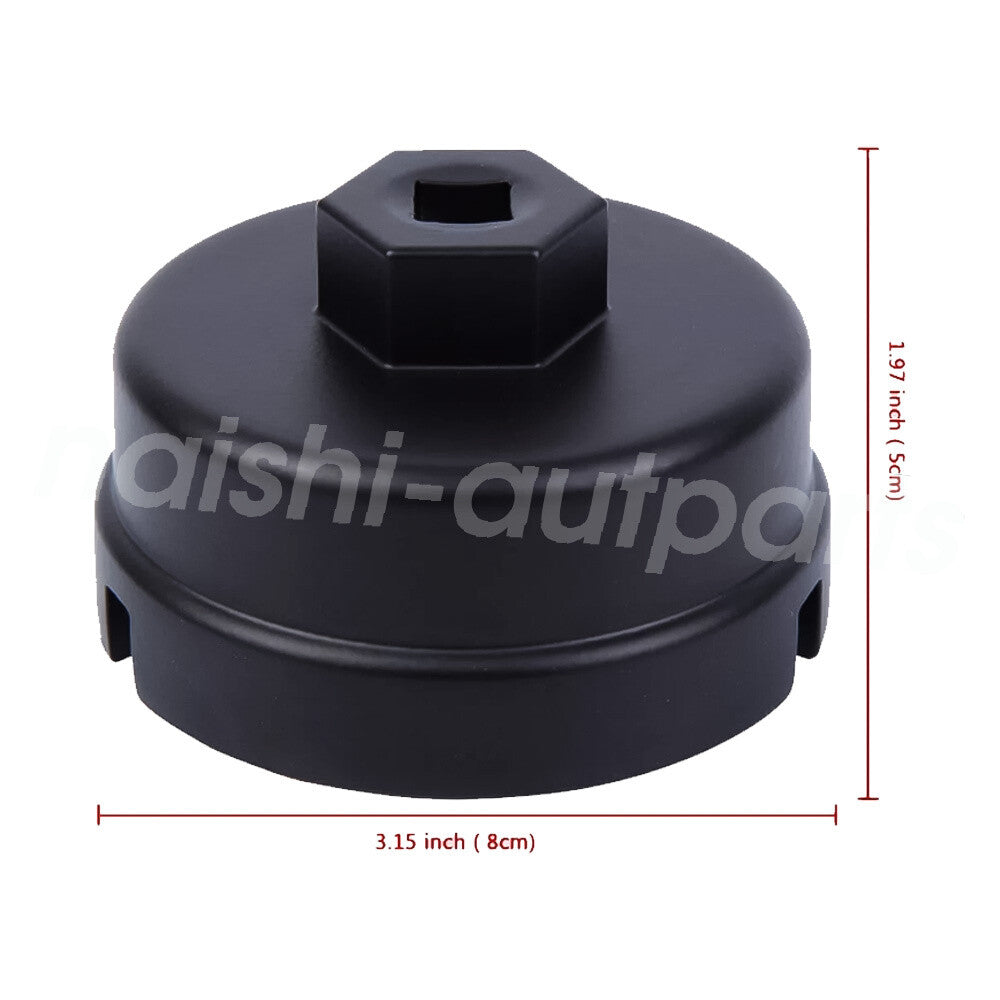 Oil Filter Cap Wrench Cup Socket Remover Tool Fit for Toyota for Lexus 64MM 14 Flutes