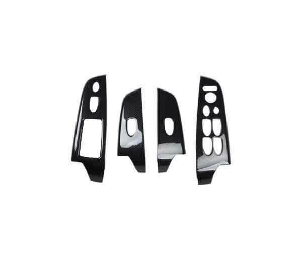 Glass Window Lifting Lock Panel Trim for Honda for Civic 8th 2006-2011 Carbon Fiber