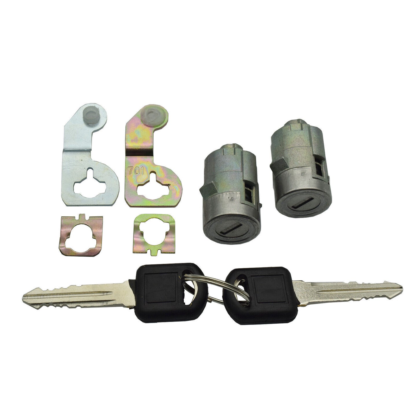 for Chevy for GMC Silverado for Sierra 15298924 Door Lock Cylinder Set With Keys Clips
