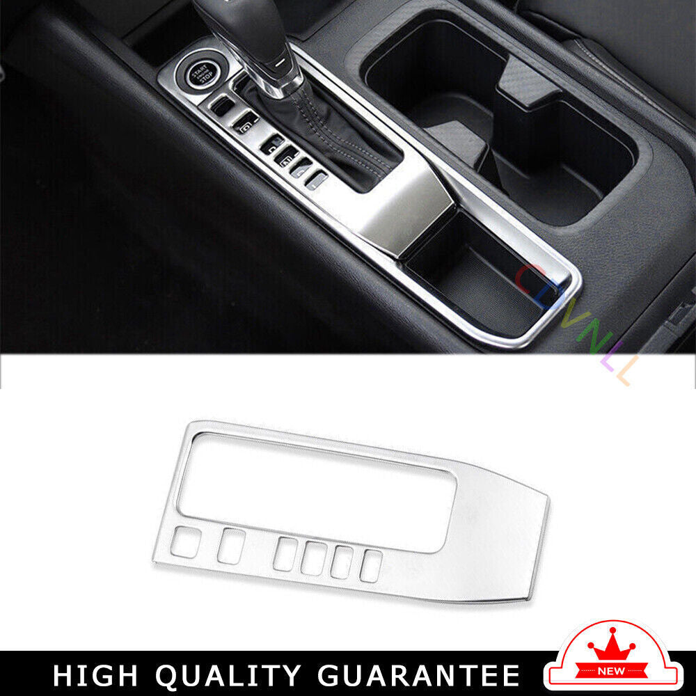 Console Gear Shift Frame Cover Trim Fit for Nissan Sentra 2020-2022 Silver Steel