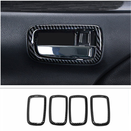 for Mitsubishi Outlander Sport 2020 2021Carbon Fiber Inner Door Handle Frame ABS