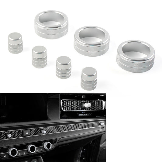 For CRV 2023-2024 Switch Knob Ring Cover Trim for Honda for Civic 11th 2022+ Silver