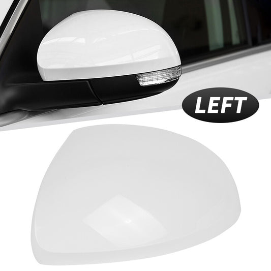 Left Driver Side Door Wing Mirror Cover Cap White Fit for VW for Tiguan 2010-2016