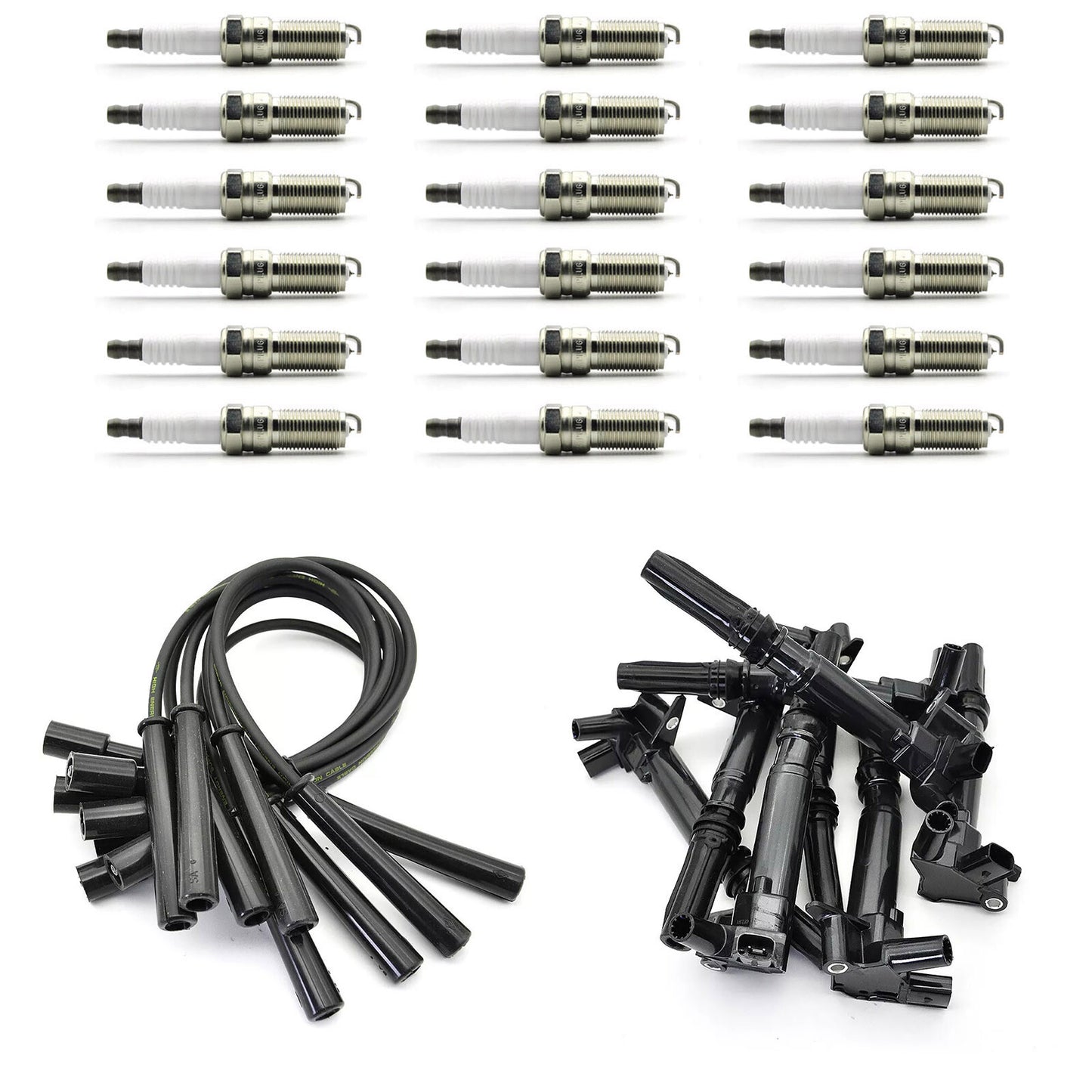 8pcs Auto Ignition Coil Spark Plug 2010-17 for Ford F150 F250 F-350 UF631 UF639