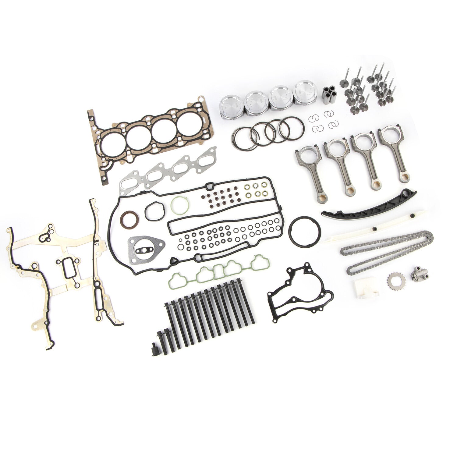 Engine Pistons Overhaul Rebuild Kit 4x Con Rods For 11-16 for Chevy for Cruze for Buick 1.4L