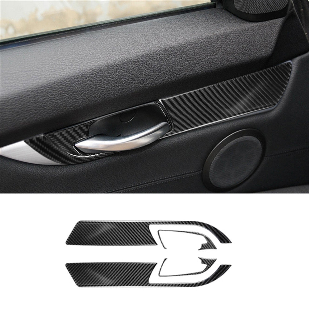 4PCS Carbon Fiber Interior Door Handle Panel Cover Trim for BMW Z4 E89 2009-2016