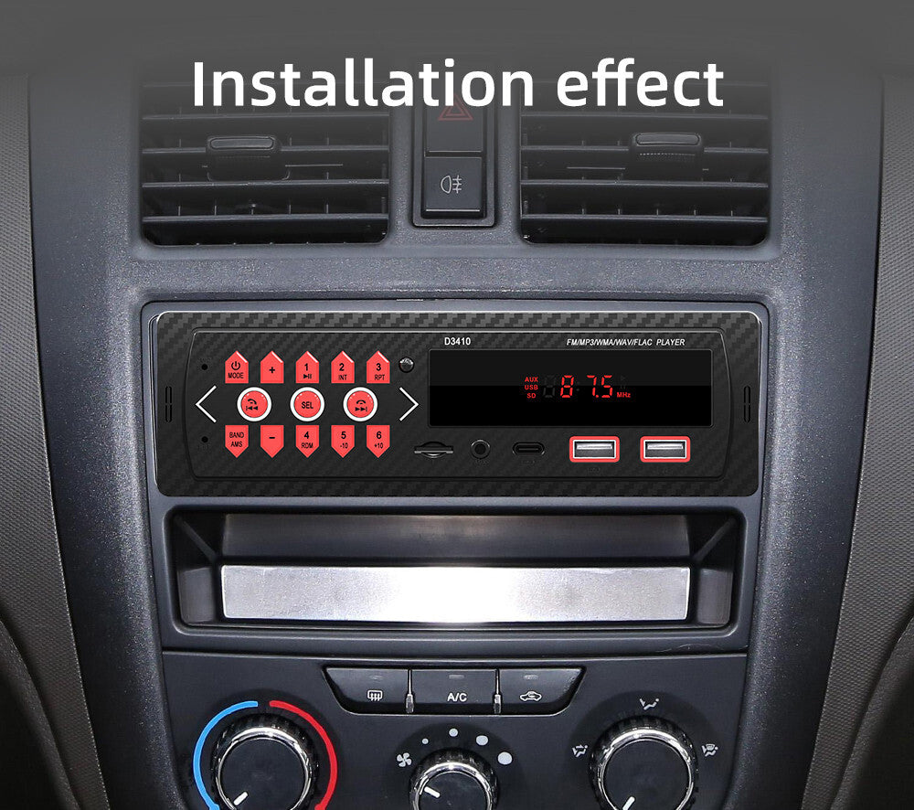 Single Din Car Stereo Radio Bluetooth In Dash FM USB AUX Input Head Unit Audio