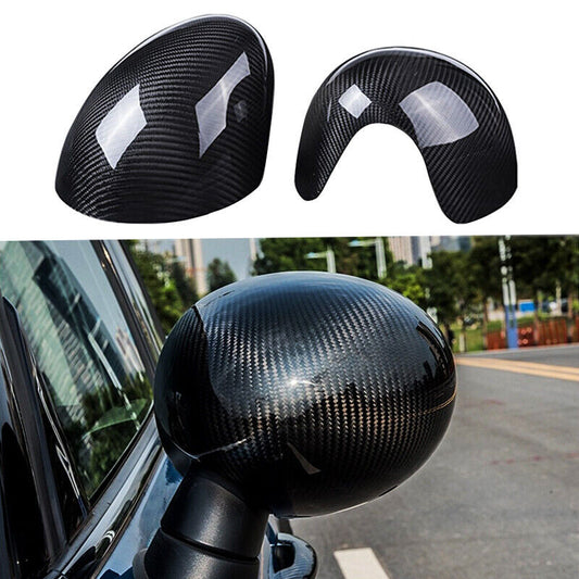 Real Carbon Fiber Car Side Mirror Cover Caps for BMW for Mini Cooper F54F55F56F57F60
