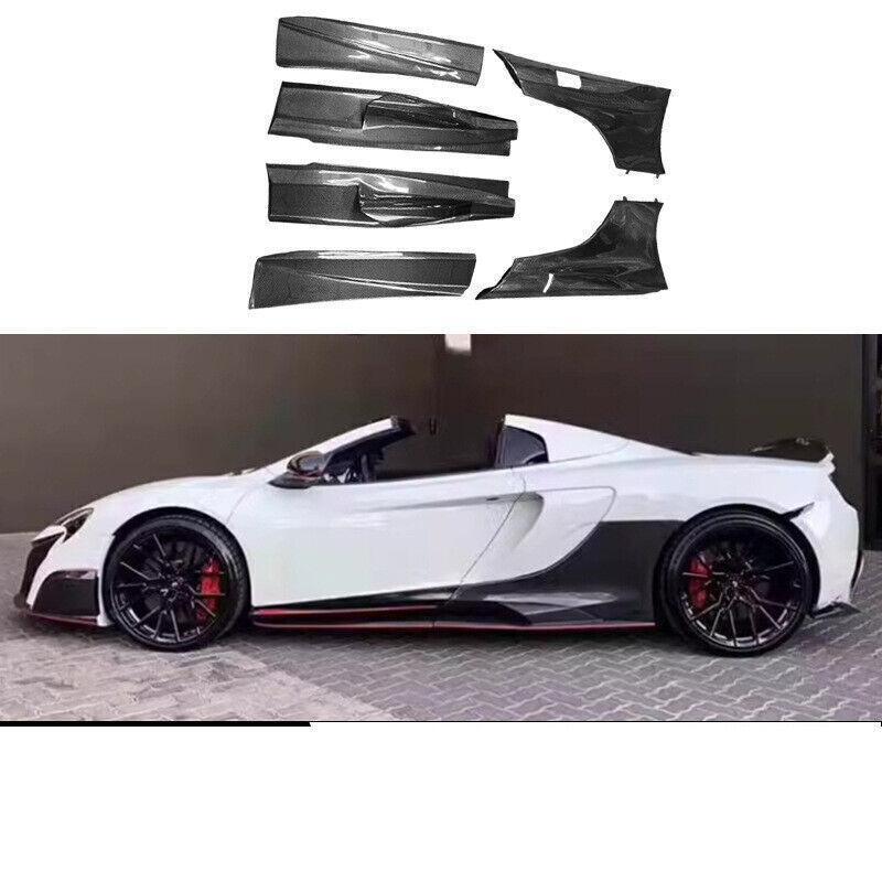Carbon fiber side skirts and side skirt lips are suitable for McLaren MP4-12C 650S to 675LT