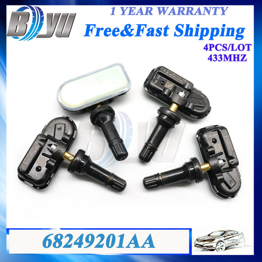 68249201AA 4X Tire Pressure Sensor TPMS for Jeep Cherokee for Ram 68239729AB