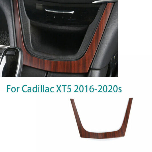 1X for Cadillac XT5 2016-2020 Peach Wood Grain Central Console Frame Cover Trim