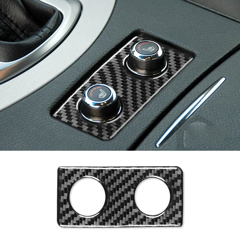 Carbon Fiber Interior for Seat Heating Switch Panel Cover for Infiniti G37 2007-2009