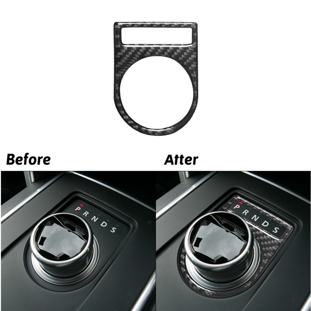 Carbon Fiber Central Console Gear Shift Cover Trim For Discovery Sport 2015-2019
