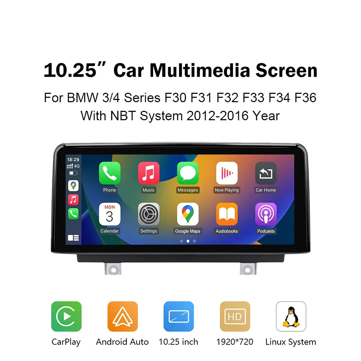 10.25 Wireless CarPlay Touchscreen StereoFor for BMW NBT F30 F31 F32 F33 F34 F36
